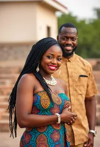 Kente Style Engagement Ghana