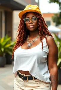Plus Size Rap Concert Outfit