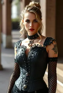 Alivila Fashion Woman Steel Boned Retro Goth Steampunk Corset