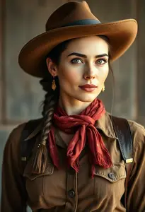 Old Western Outfit Woman