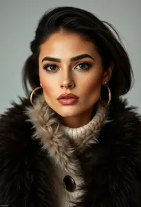 Designer Faux Fur Coat