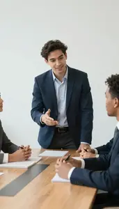 Diverse Man Negotiating Deal Business Communication Concept