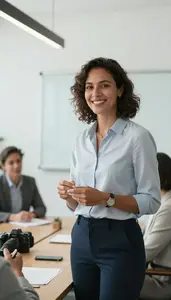 Diverse Woman Giving Presentation Strategy Concept