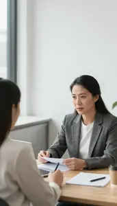 Woman Freelancer Mentoring Colleague