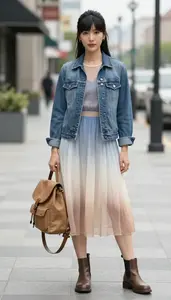 Elegant Woman Airy Dress Casual Lean