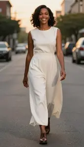 Fashion Portrait Woman In Empire Waist Maxi
