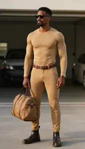 Handsome Man Compression Shirt Menswear Stock Photo