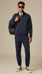 Handsome Man Track Jacket Top Menswear Stock Photo