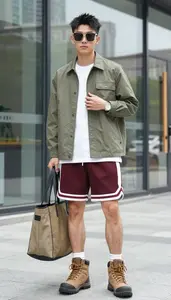 Men Fashion Portrait Basketball Shorts