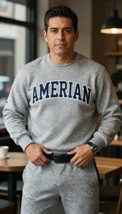 Men Fashion Portrait College Sweatshirt Style