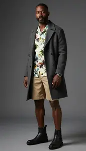 Professional Man Hawaiian Shirt Turning To Camera