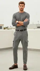 Boxy Fit Textured Knit Effortless Chic
