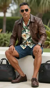 Men Fashion Portrait Hawaiian Shirt
