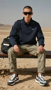 Professional Man Sports Jacket Sitting On Bench