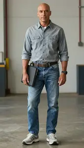 Windowpane Overshirt Everyday Fashion Menswear