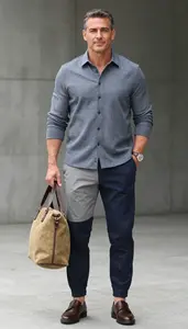 Professional Germanic Man Man In Texture Shirt