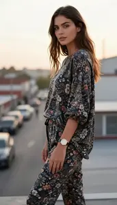 Women S Casual Top And Trousers Charming Style