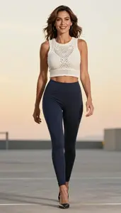 Nordic Woman Woman Textured Mix Leggings And Crop Top