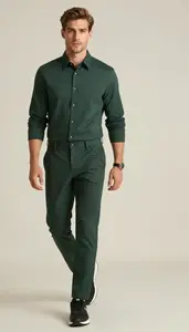 Undone Aesthetic Dark Green Designer Shirt Fashion