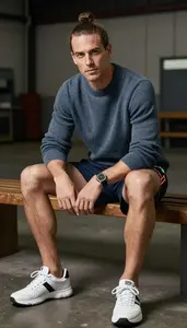 Cozy Sweater For Men Stock Photo