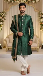 Distinguished West Indian Man In Silk Sherwani