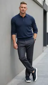 Effortless Chic Paisley Knit Polo Fashion