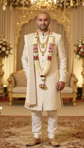 Handsome Indian Groom Formal Sherwani