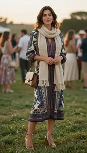 Thermal Dress Stock Photo Ethnic Print Fashion