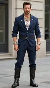 Engaging Central European Man Man In United Nation Costume