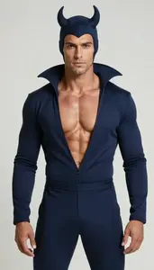 Professional Anglo Man Man In Satan Costume