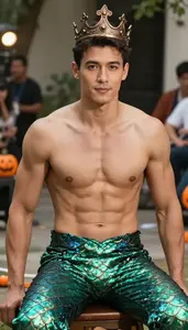 Professional Germanic Man Man In Mermaid Costume