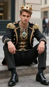 Theatrical Man In Theatrical Ben Costume