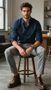 Boxy Fit Mens Casual Dress Shirts Accessible Fashion Fashion