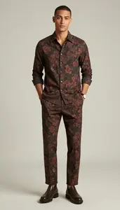 Boxy Fit Shirt Fashion Model Suave European Man