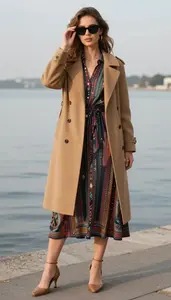 Fashionable Scandinavian Woman Woman In Gypsy Style Dress