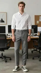 Herringbone Minimalist Shirt Men Fashion Photography