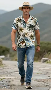 Smart Hawaiian Shirt Menswear Photography Stock