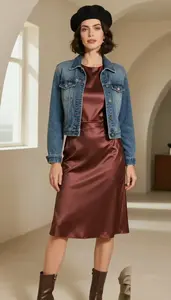 Style Inspiration Extended Length Satin Cocktail Dress