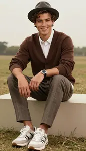 Classic Fit Cardigan And Slacks Undone Aesthetic