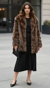 Extended Length Oversized Casual Dress Contemporary Fashion Fashion