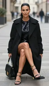 Fashion Forward Black Birthday Dresses For Women Stock Photo