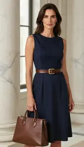 Graceful Fair Skinned Woman Woman In Navy Dresses For Women