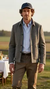 Men S Herringbone Jacket Suave Style
