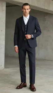 Pinstripe Pinstripe Suit Office Work Menswear