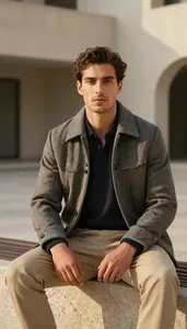 Southern European Man Man Herringbone Jacket For Style Inspiration