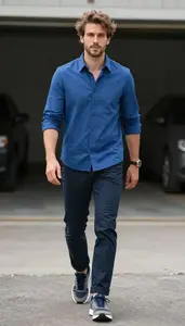 Comfort Fit Blue Shirts For Men Accessible Fashion Fashion