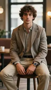 Man In Late 20s Man Wearing Sport Coat And Chinos