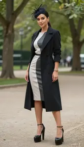 Pencil Silhouette Day Dress Romantic Aesthetic