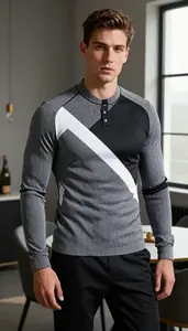 Winter Herringbone Compression Shirt For Men