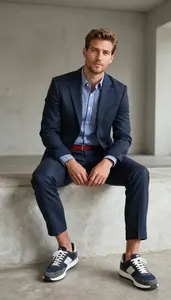 Approachable Man In Crafted Suit Stock Photo